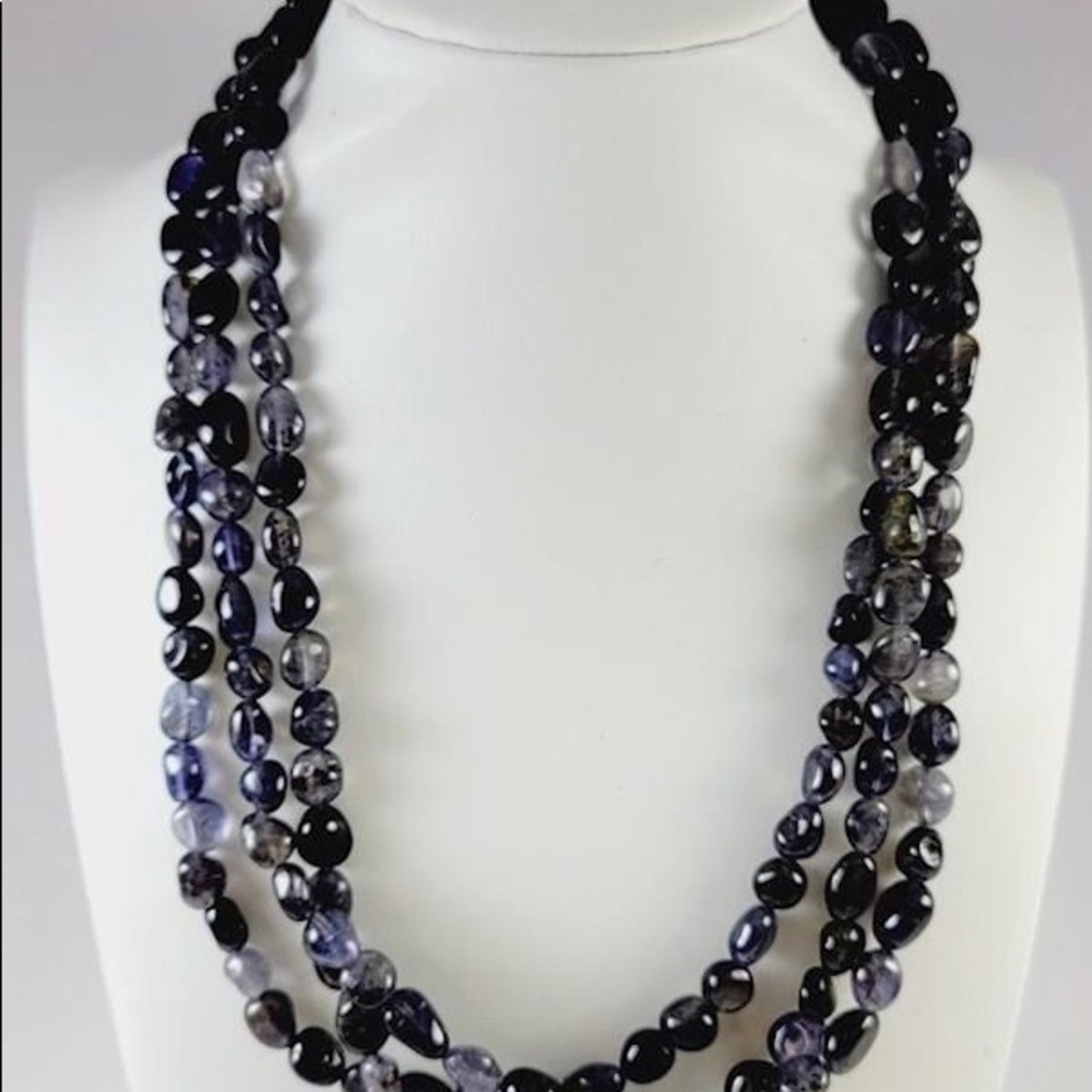 Desert Rose Trading Iolite 3-Strand Necklace.